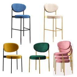 Chaise de salle à manger avec support nordique, chaise de café minimaliste, moderne et créatif, pour la restauration 