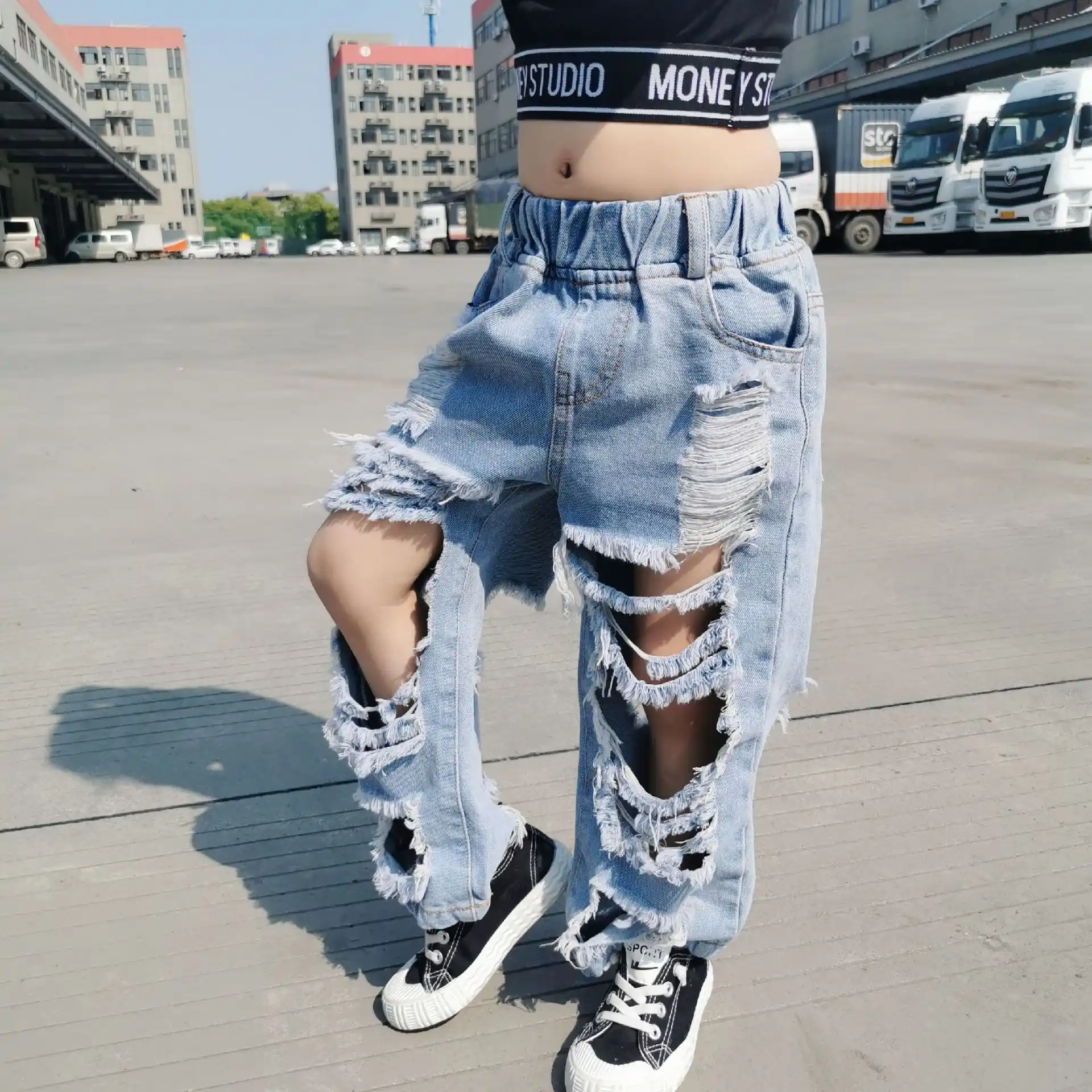 kids distressed jeans