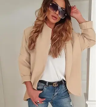 

Fashion Autumn Women Coats and Jackets Elegant Casual Long Sleeve Ladies Slim Outwear Cardigan Coat Streetwear