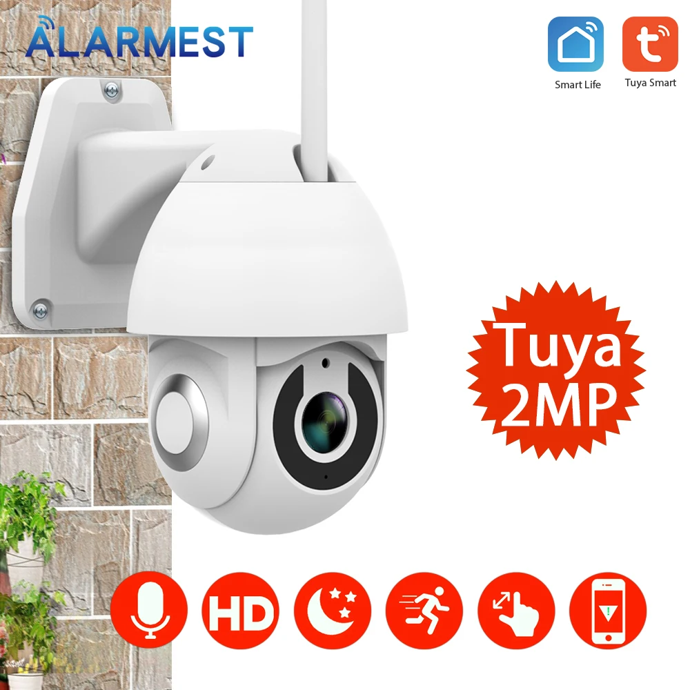 Камера видеонаблюдения ALARMEST Tuya беспроводная сетевая купольная PTZ камера 1080P IP Wi Fi