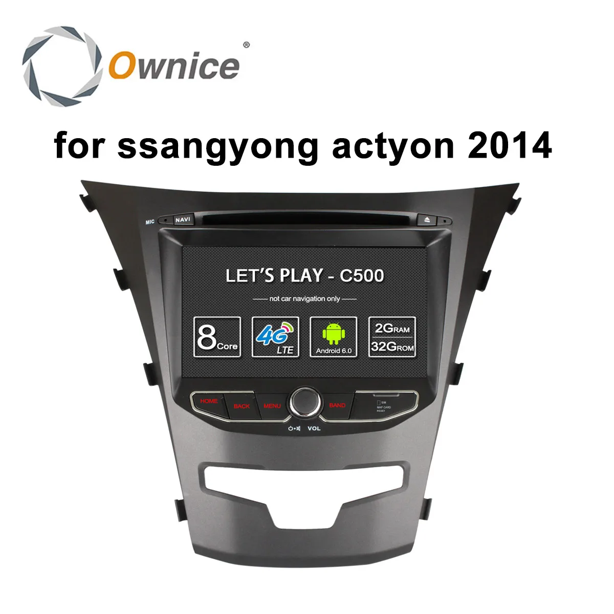 Ownice C500 Восьмиядерный процессор android 6 0 для ssangyong actyon 2014 четырехъядерный поддержка
