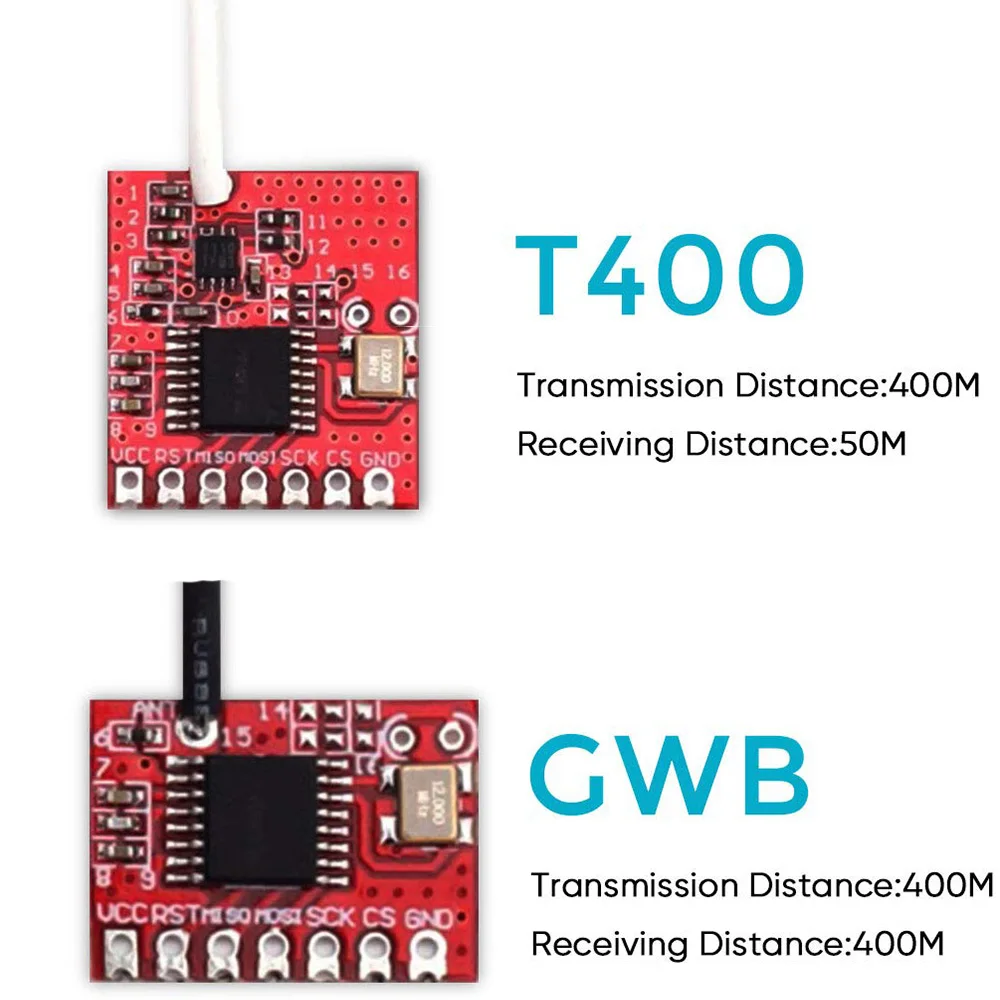 2,4G 150 M/400 M передатчик и приемник беспроводной приемопередатчик модуль GWB T400 IIC SPI интерфейс для Arduino игрушки дистанционного управления - Цвет: Distance 400M