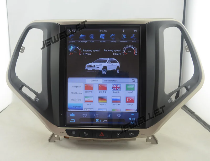 10," tesla стиль вертикальный экран android 6,0 четырехъядерный 32G Автомобильный gps Радио навигатор для Jeep Cherokee