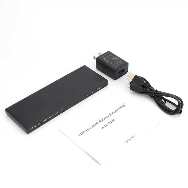 Прочный видео HDMI переключатель тонкий дизайн HDMI сплиттер 1 в 4 Выход 1080P 4 к 1x4 HDMI переключатель усилитель сигнала мощности для ТВ