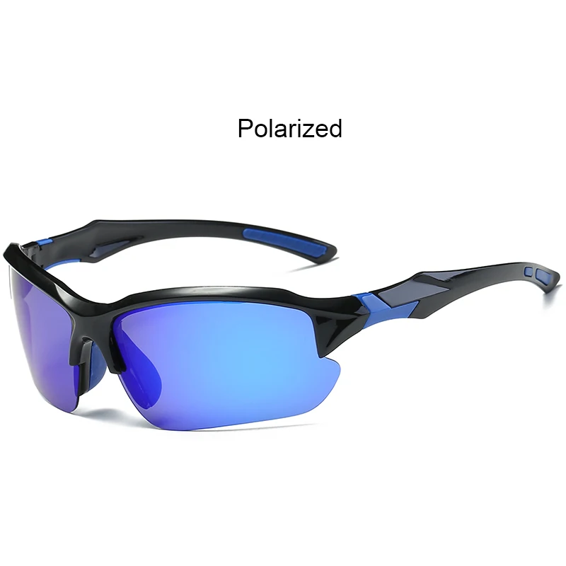Поляризационные DH очки для горного велосипеда Gafas мужские и женские UV400 Солнцезащитные очки для езды на велосипеде ветрозащитные HD очки для горного велосипеда - Цвет: Black Blue