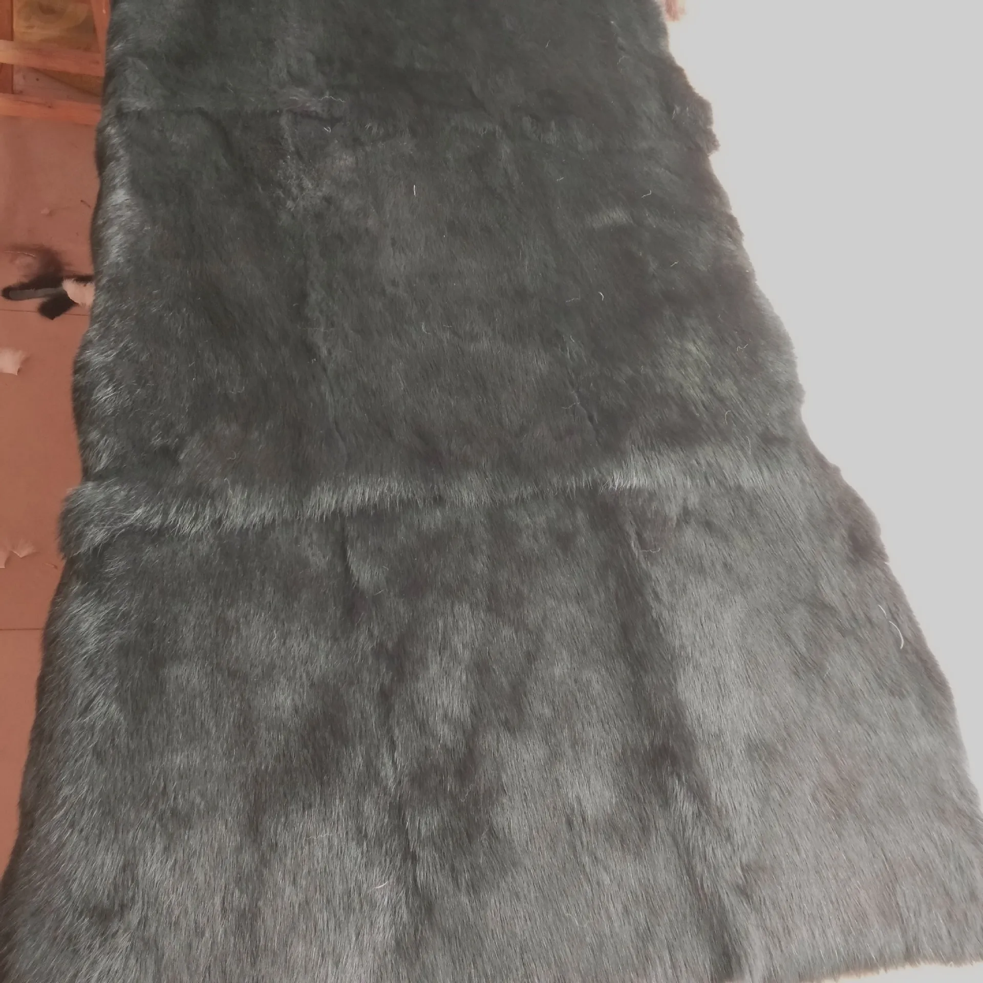 Natural real genuine full pelt rabbit Fur Blanket leather Soft plate Mattress Clothing fabric Plates material