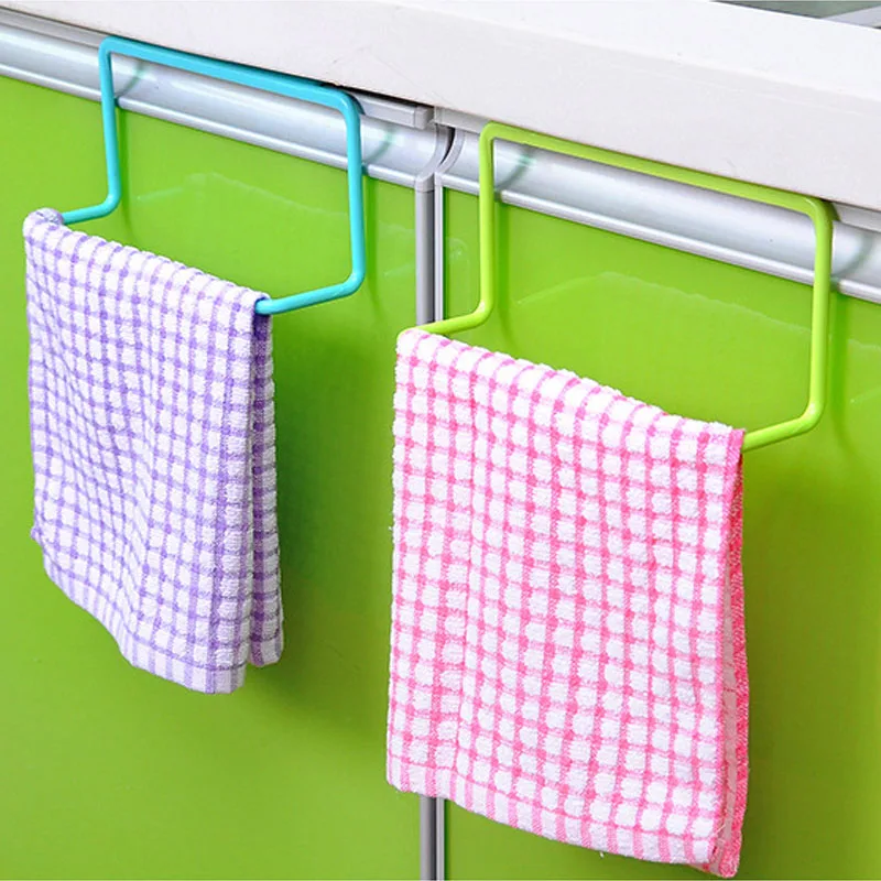 

Kitchen Organizer Towel Rack Hanging Holder Bathroom Cabinet Cupboard Door Back Hanger Kitchen Supplies Accessories Cocina