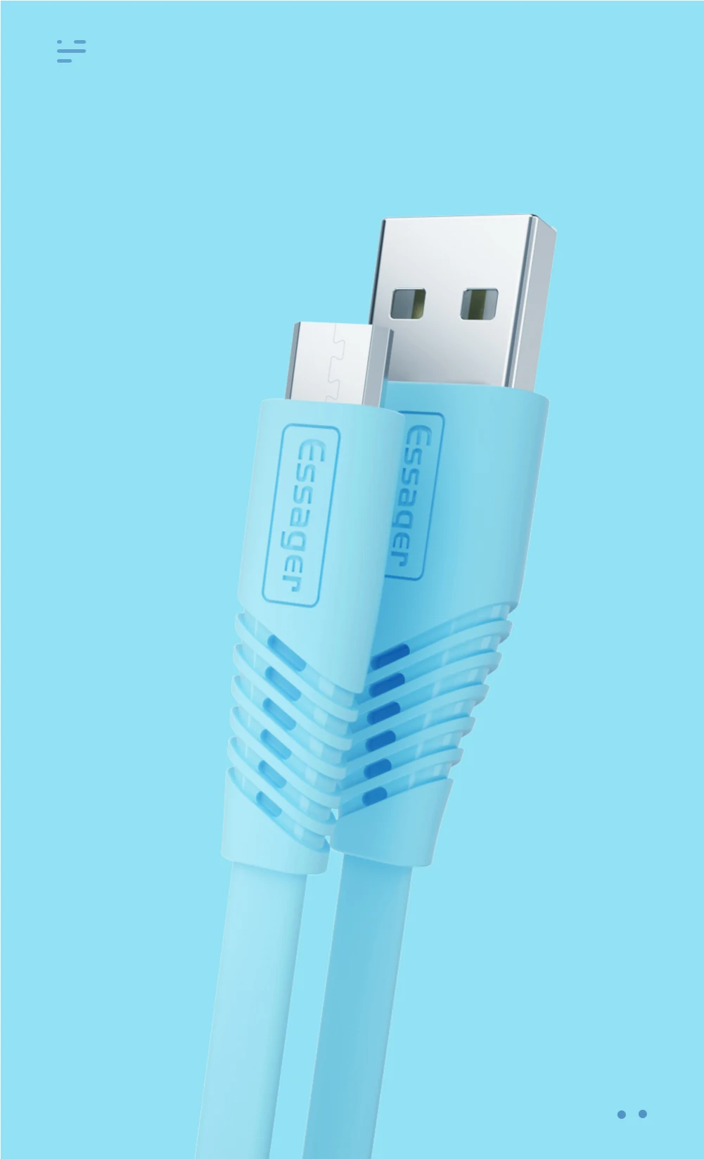 

Essager Flat Micro USB Cable for Xiaomi Redmi Samsung 2.4A Fast Charging Microusb Data Charger Cord Android Mobile Phone Wire