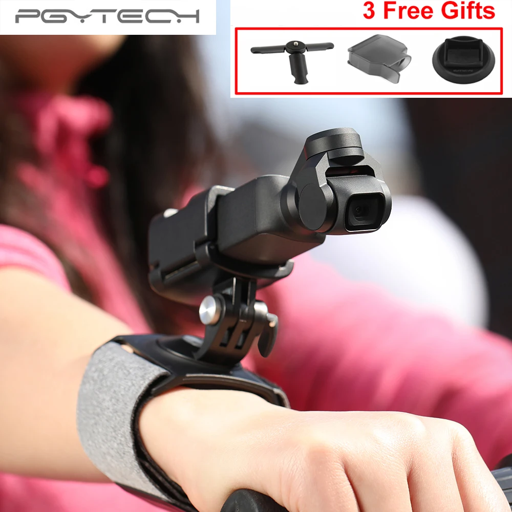 

PGYTECH Osmo Pocket Accessories Hand Mount Bracket Wrist Strap Bracelet for GoPro Hero 7 6 4 Action Cameras DJI Pocket parts