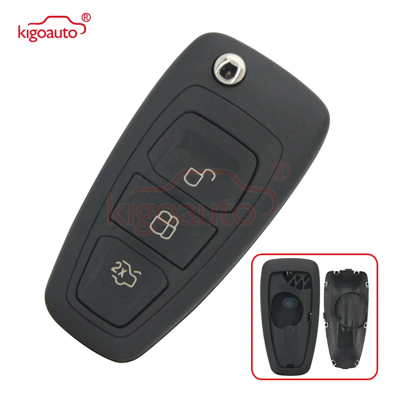 Kigoauto Flip Remote Key Case Shell 5 Wk49986 3 Pulsanti Hu101 Key Blade Per Ford C-Max Focus Grand C-Max Mondeo Car Key 2009-2014