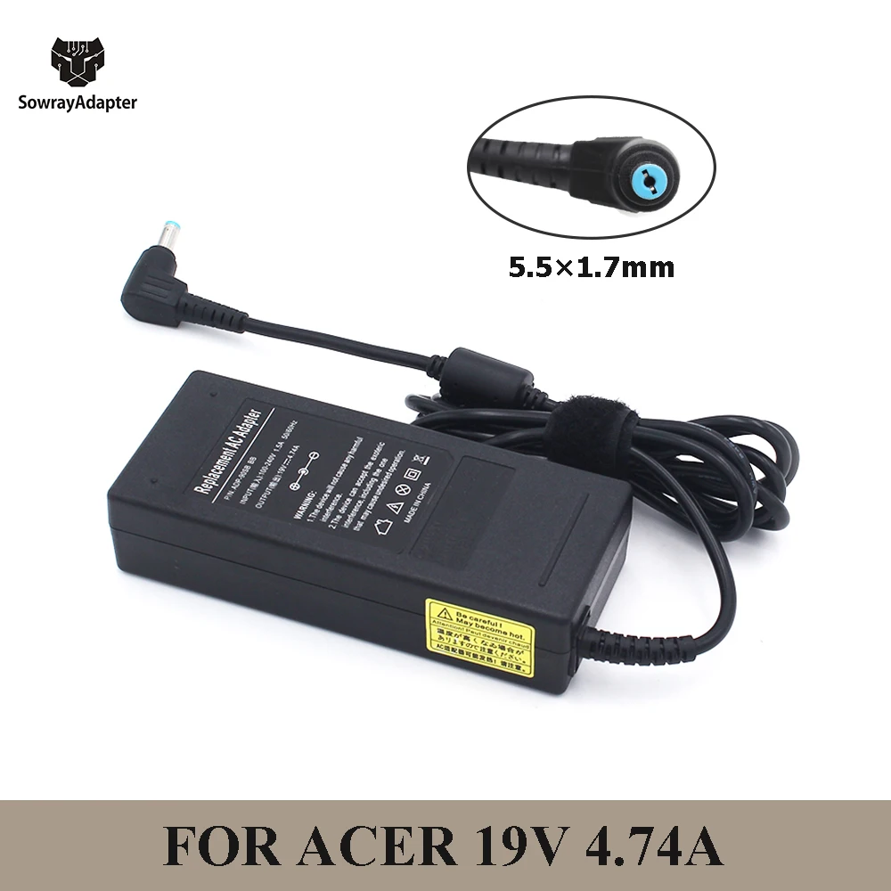 Gran oferta 19V 4.74A 90W 5,5x1,7mm portátil cargador/adaptador de CA para ACER ASPIRE 5750G 5755G 7110G 9300 portátil fuente de alimentación Vy8NWyKQa