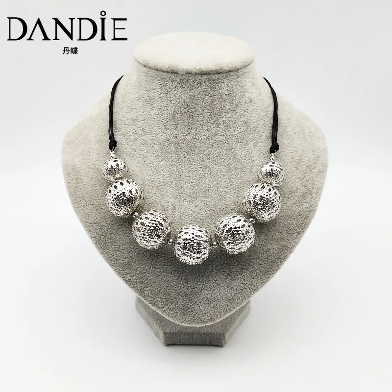 Dandie стильный выдолбленный Железный бисер ожерелье, простые женские аксессуары