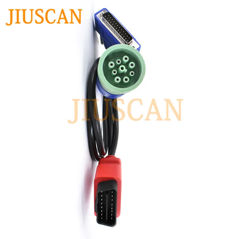 JIUSCAN OBDII+ 9 Pin универсальный дизельный грузовик Portocol адаптер 5 кабель
