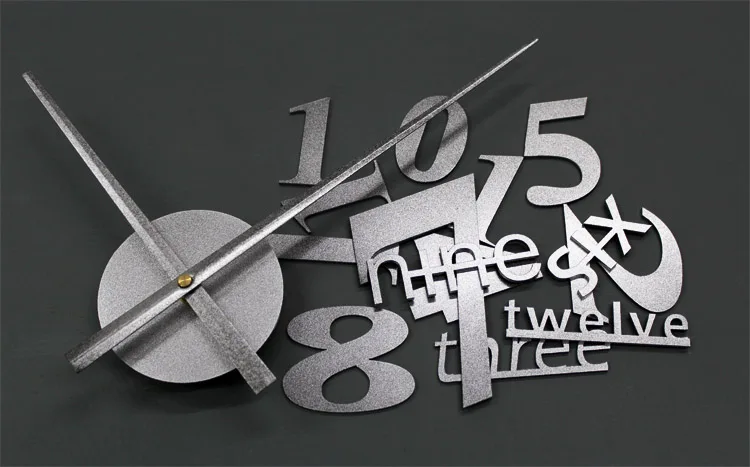 DIY Wall Clock Modern Design Living Room Decoration 3D Stickers Watch Wall Clocks Home Decor Silent