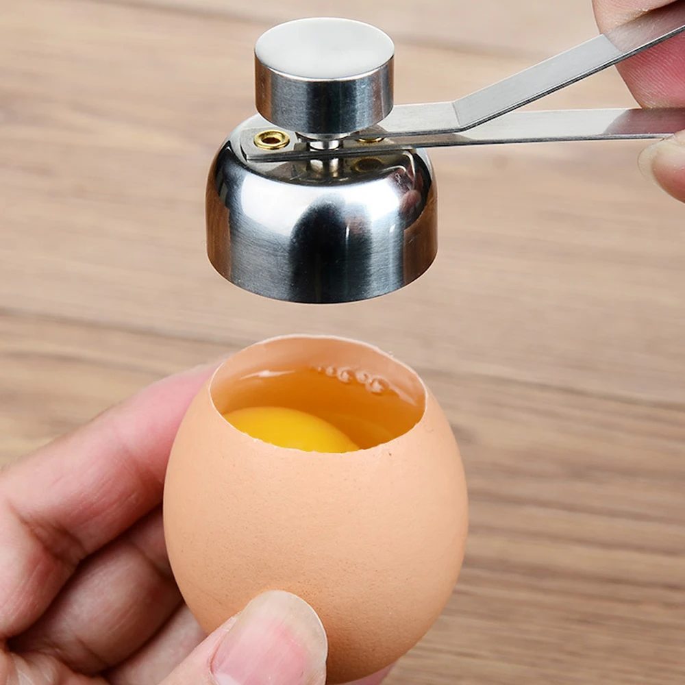 Metal Egg Scissors Egg Topper Cutter Shell Top Cutter Opener Stainless Steel Boiled Raw Egg Open Creative Gadgets Kitchen Tools