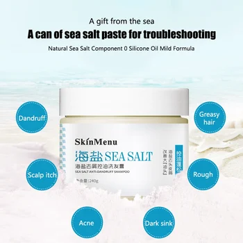 

New Arrival Hair Care Sea Salt Hair Cleaner Cream Exfoliating Shampoo Anti Hair Loss Hair Growth Product Reducing Dandruff