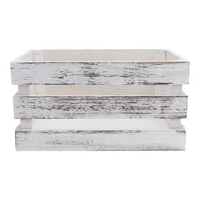 Support de stockage Durable, 1 pièce, bac de rangement empilable, décoration en bois, boîte de rangement pour la maison (caisse)