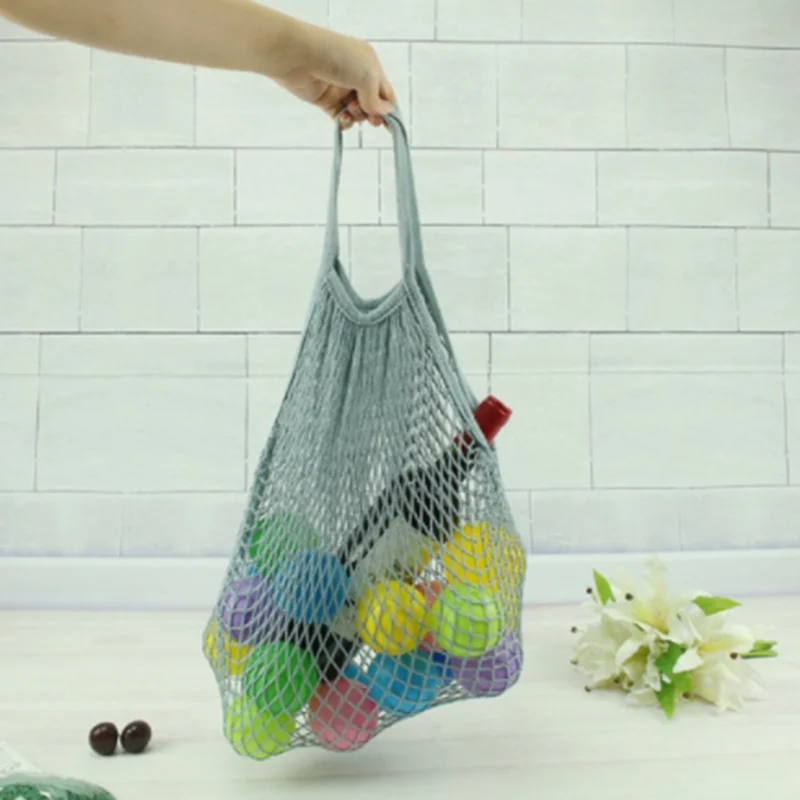 Eco-Friendly Reusable Cotton Mesh Grocery Tote Bag