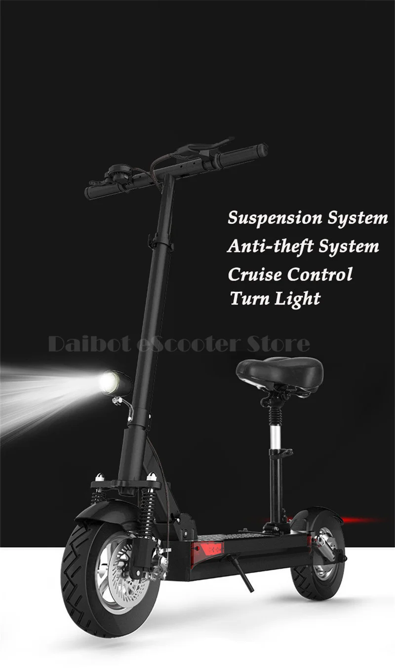 Electric Scooters Adults Two Wheels Electric Scooters With Seat 10 Inch Brushless Motor 500W 48V Folding Electric Skateboard     (17)