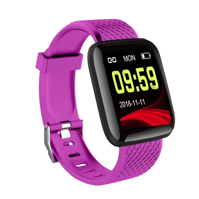 Смарт-часы для мужчин, кровяное давление, водонепроницаемые, умные часы для женщин, монитор сердечного ритма, фитнес-трекер, спортивные часы для Android IOS pk b57 - Цвет: Purple