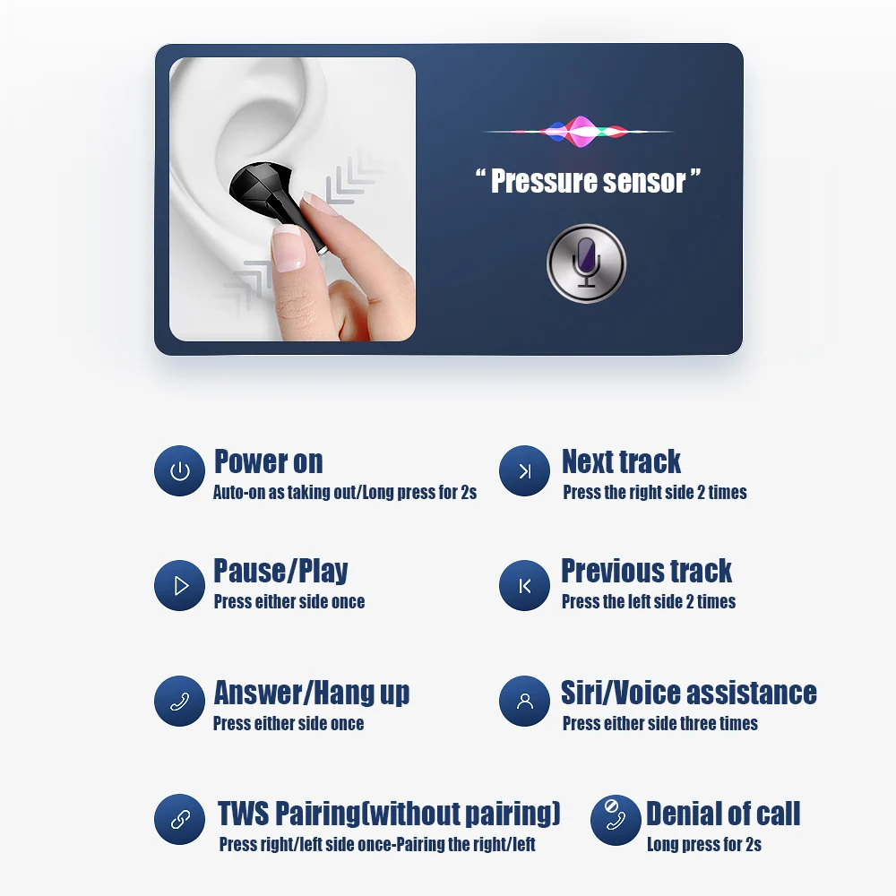 Lenovo Thinkplus Trackpods TW50 TWS Earphones description image 4