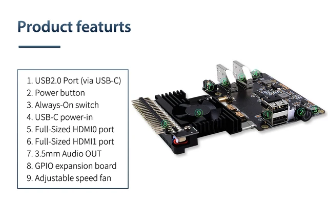 Dissipatore Raspberry Pi 4 Con Ventola PWM - Raffreddamento Attivo Per Pi 4 Model B - Foto 3