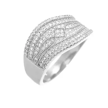 

Кольцо из серебра с фианитами R00049