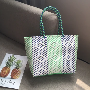 

Hand-woven Shoulder Bag Fashion Portable Vegetable Basket Bag Leisure Vacation Beach Bags High Quality Women Purse and Handbags