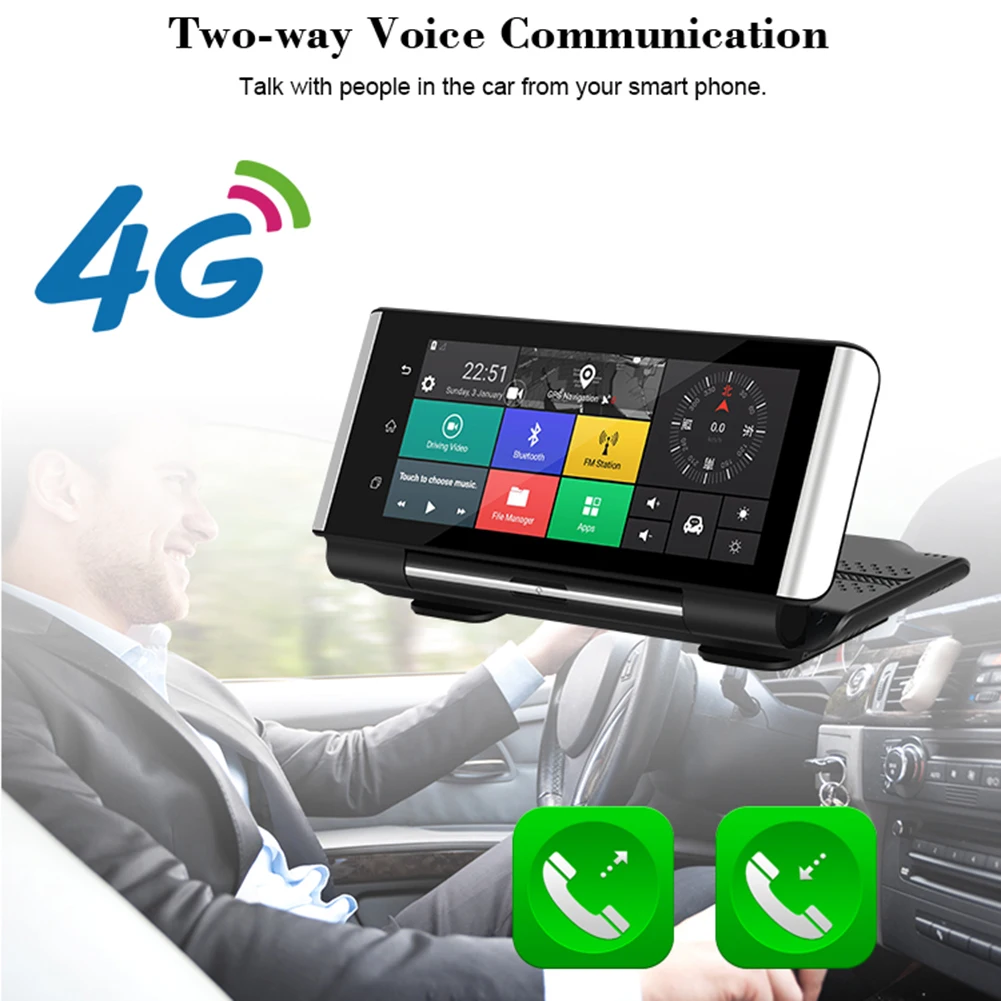 

Universal 7 Inch 4G ADAS Android Car Dashboard DVR GPS Navigation FHD 1080P Dual Lens Dash Camera Car Video Recorder for Bluavid