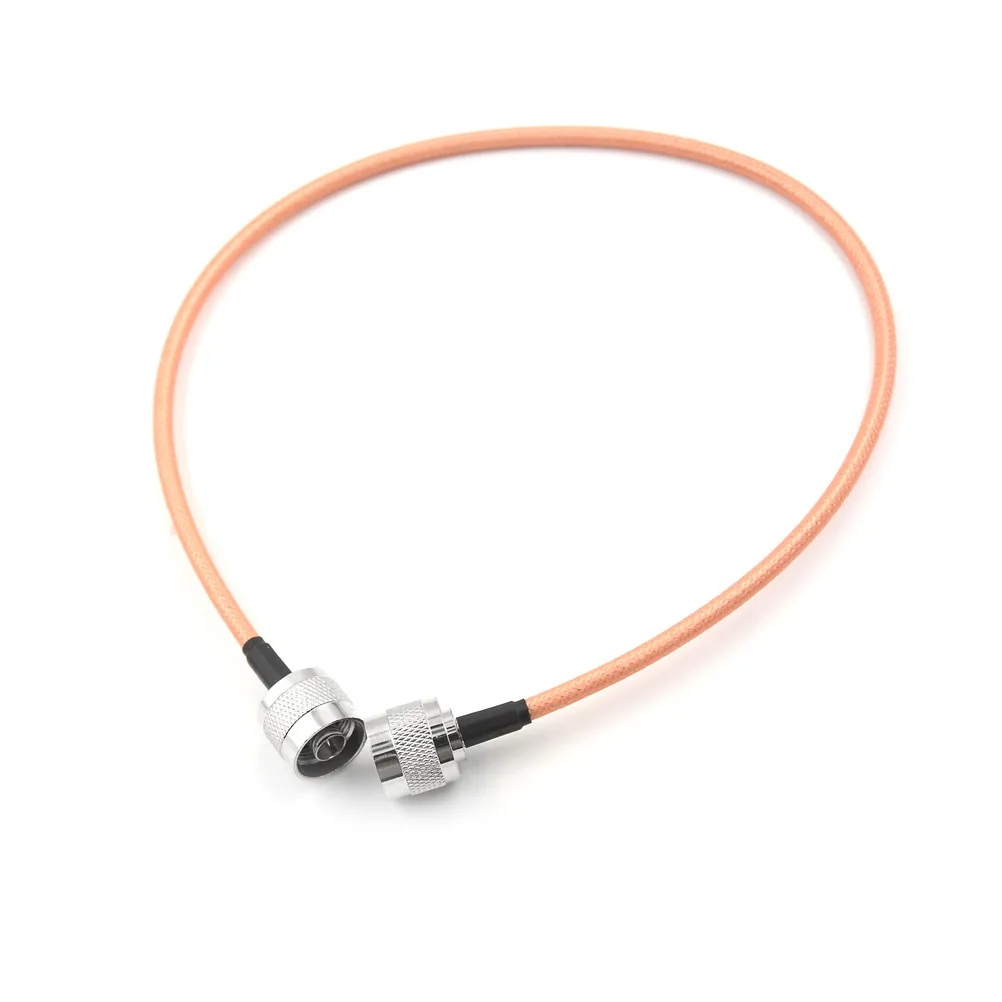 20in Mini Plu 50cm RG142 Cable BNC Male Plug To N Male Straight Crimp Coax Pigtail