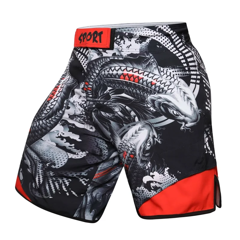 Новинка UFC BJJ MMA новые мужские шорты с 3D принтом для фитнеса дышащие быстросохнущие мужские спортивные штаны расслабляющие удлиненные компрессионные брендовые CODYLUNDIN - Цвет: 14