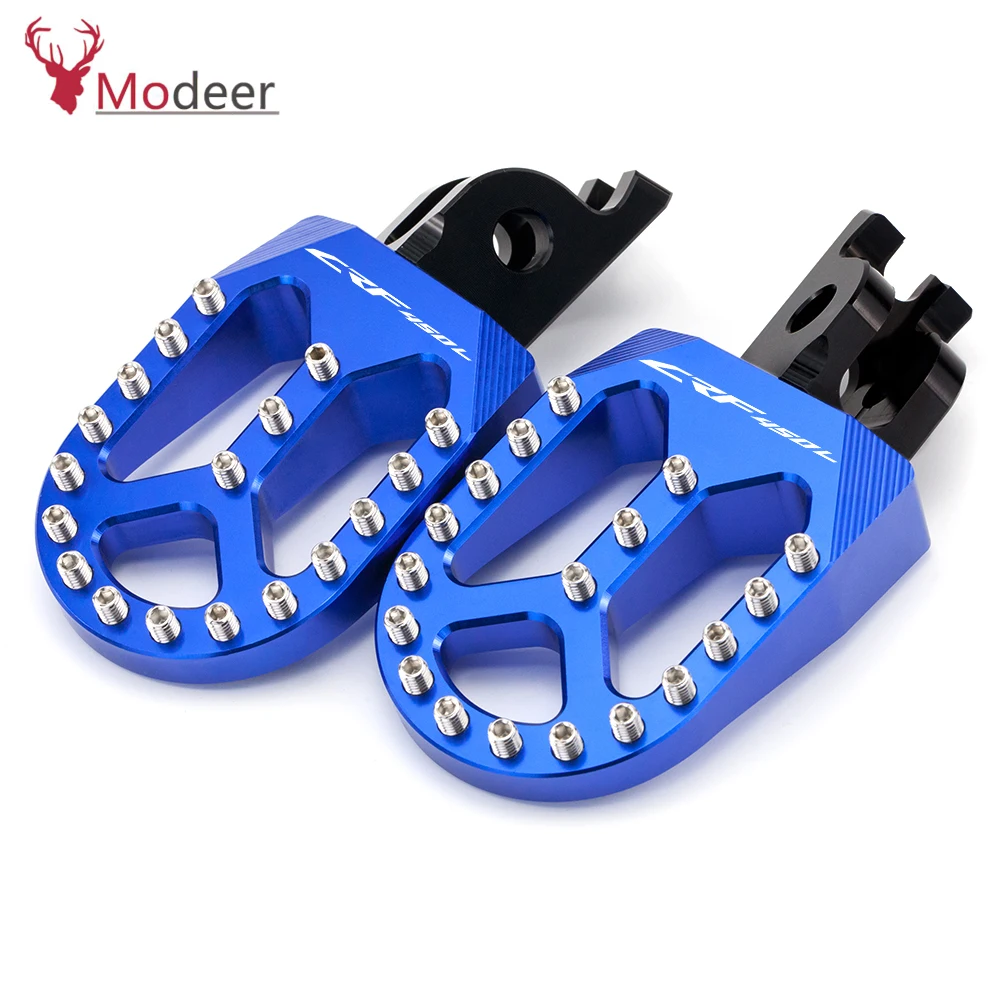 Motorcycle Foot Pegs Rests Pedals Footpegs For HONDA CRF250X 2004-2017 CRF450X 2005-2018 CRF250L CRF250M 2012-2019 CRF450L 2019 (6)