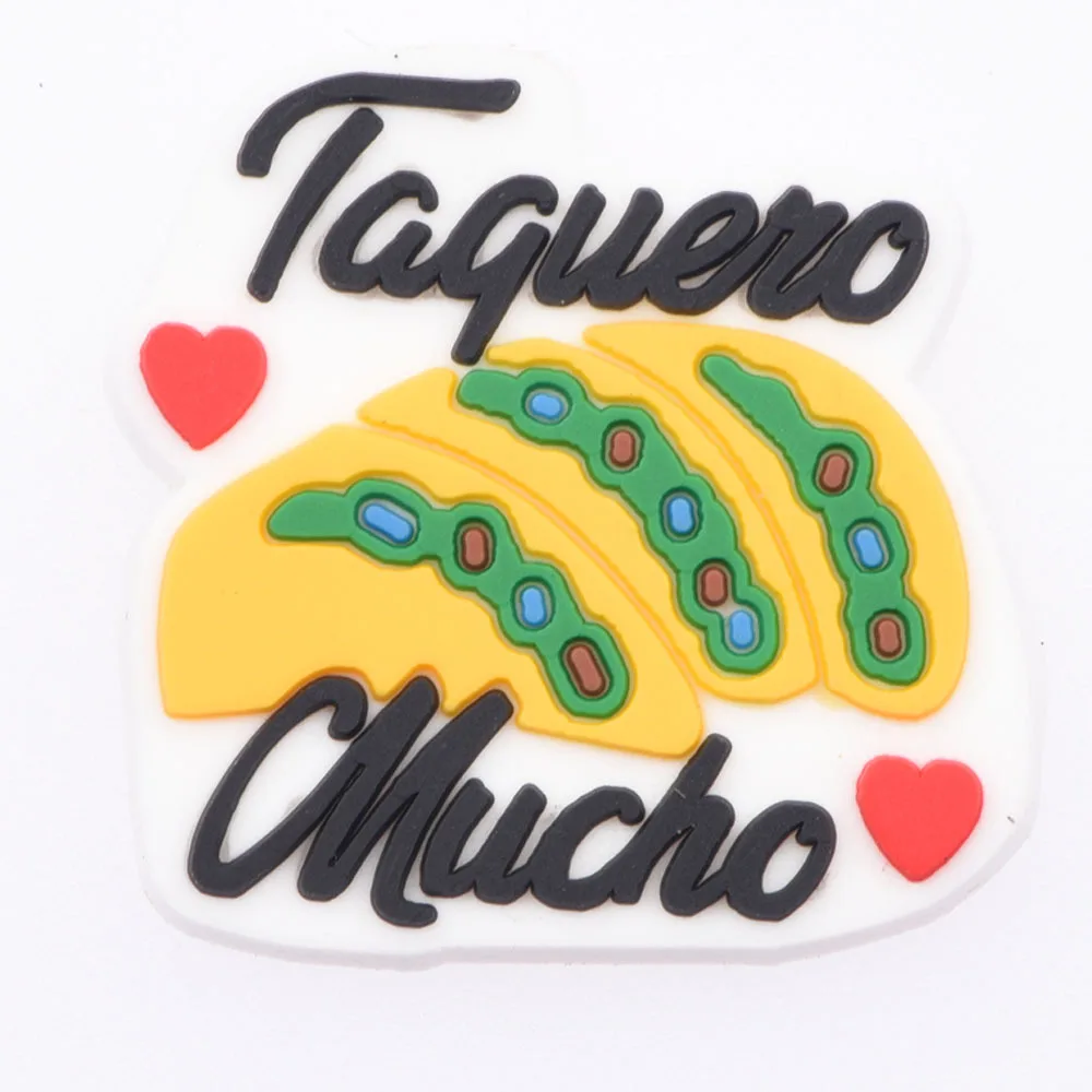 Mexican Women Croc Shoe Charms Jamaica Mexico Flag Shoe Decorations Burger Drink Snake Food Bracelet Accessories Best Friends