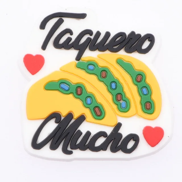 Mexican Women Croc Shoe Charms Jamaica Mexico Flag Shoe Decorations Burger Drink Snake Food Bracelet Accessories Best Friends p5024