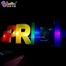 12*3 метра Надувное освещение сочетание алфавита украшения характеристика красочные буквы светодиодный фон слова