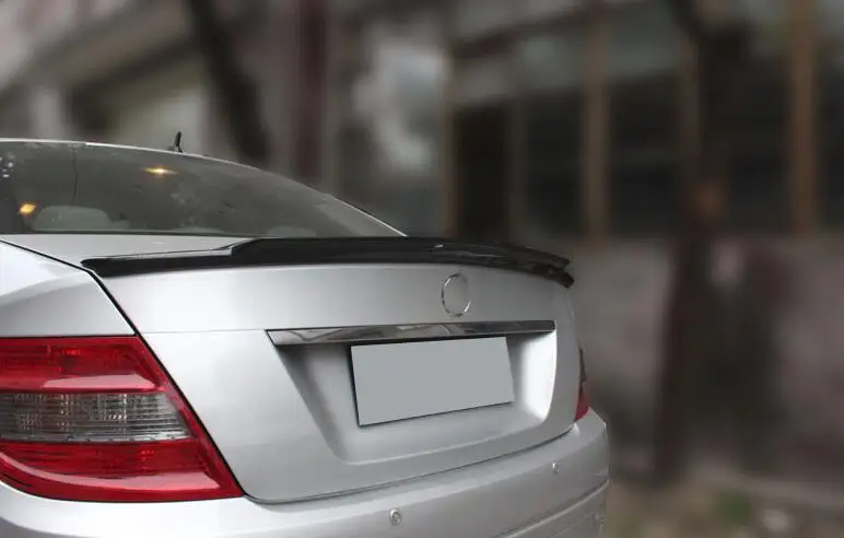 Для Benz W204 AC спойлер 2008- C180 C200 C260 C280 Высокое качество углеродного волокна заднего крыла автомобиля праймер цвет задний спойлер