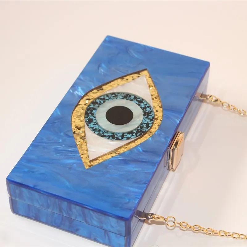 20X10 cm Черная акриловая сумка от сглаза, женский клатч, серебряная вечерняя сумка, женская сумка, роскошный клатч с кристаллами, вечерние сумочки - Цвет: 20X10 cm
