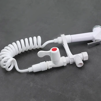 

Handheld Bidet Attachment Toilet Shattaf Sprayer Bathroom Shower Head Nozzle Bidet Faucets Bathroom Accessories