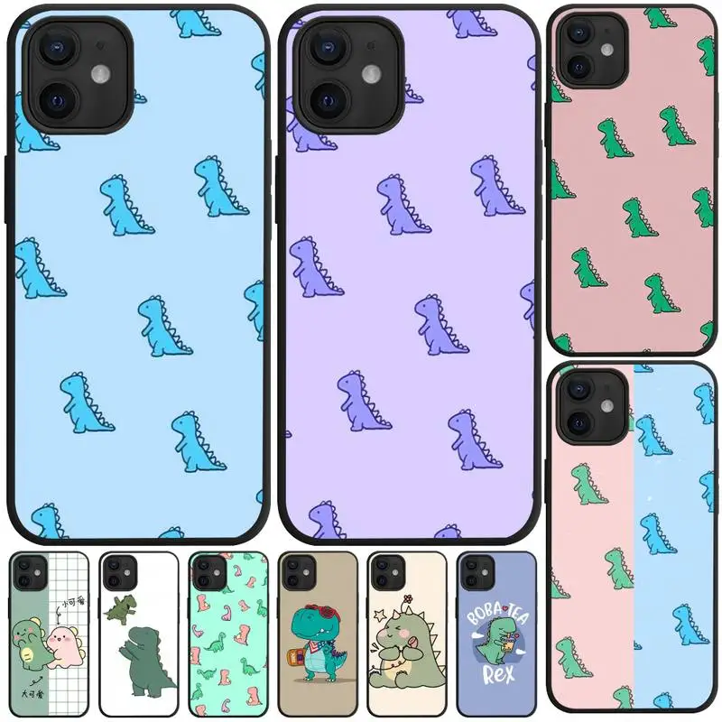 Милый чехол для телефона с мультипликационным изображением динозавра IPhone 11 12 Pro XS