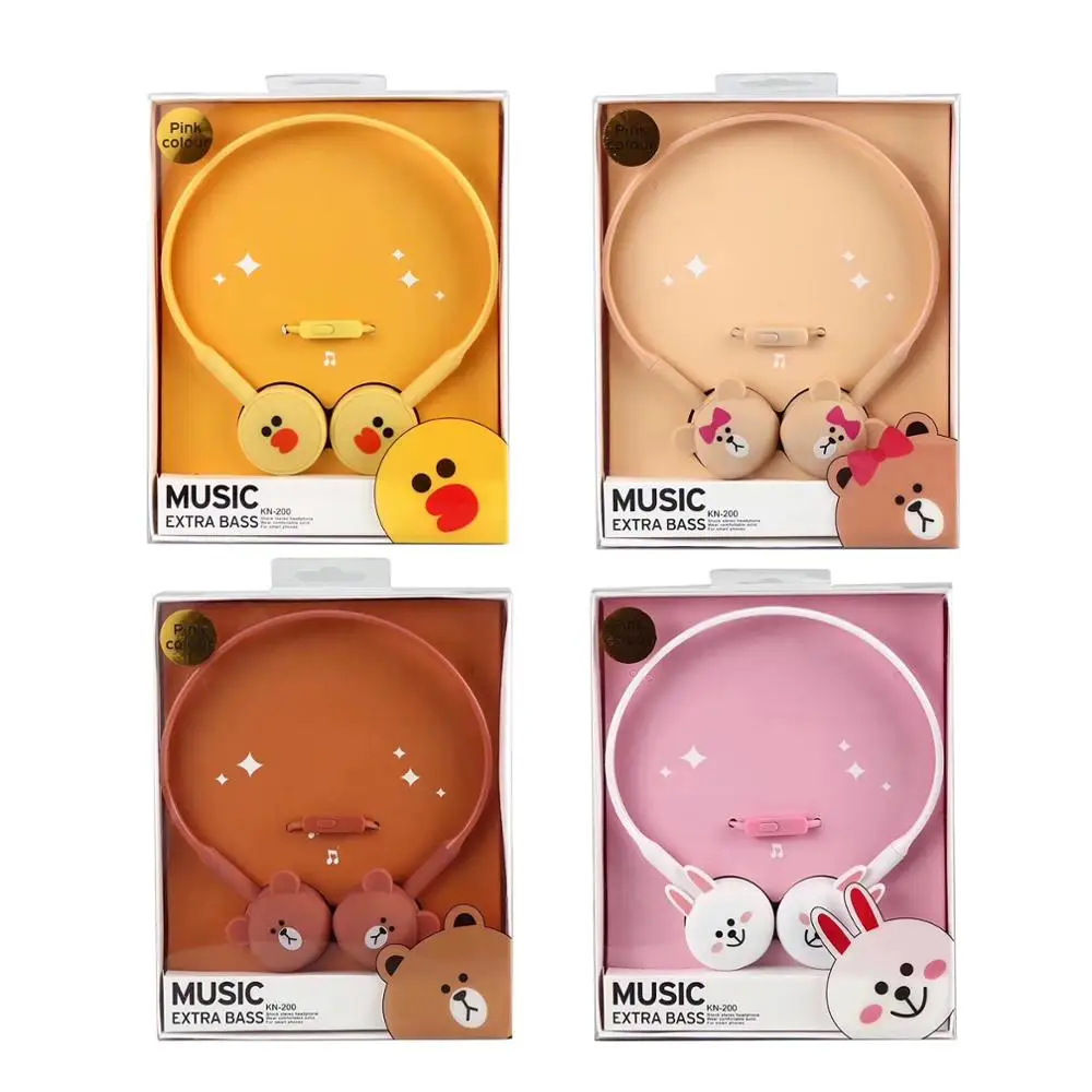 

Safe and Anti-fall Kids Wired Headphone Cartoon Animal Music Sports Earphones Children Gifts Headset with Microphone