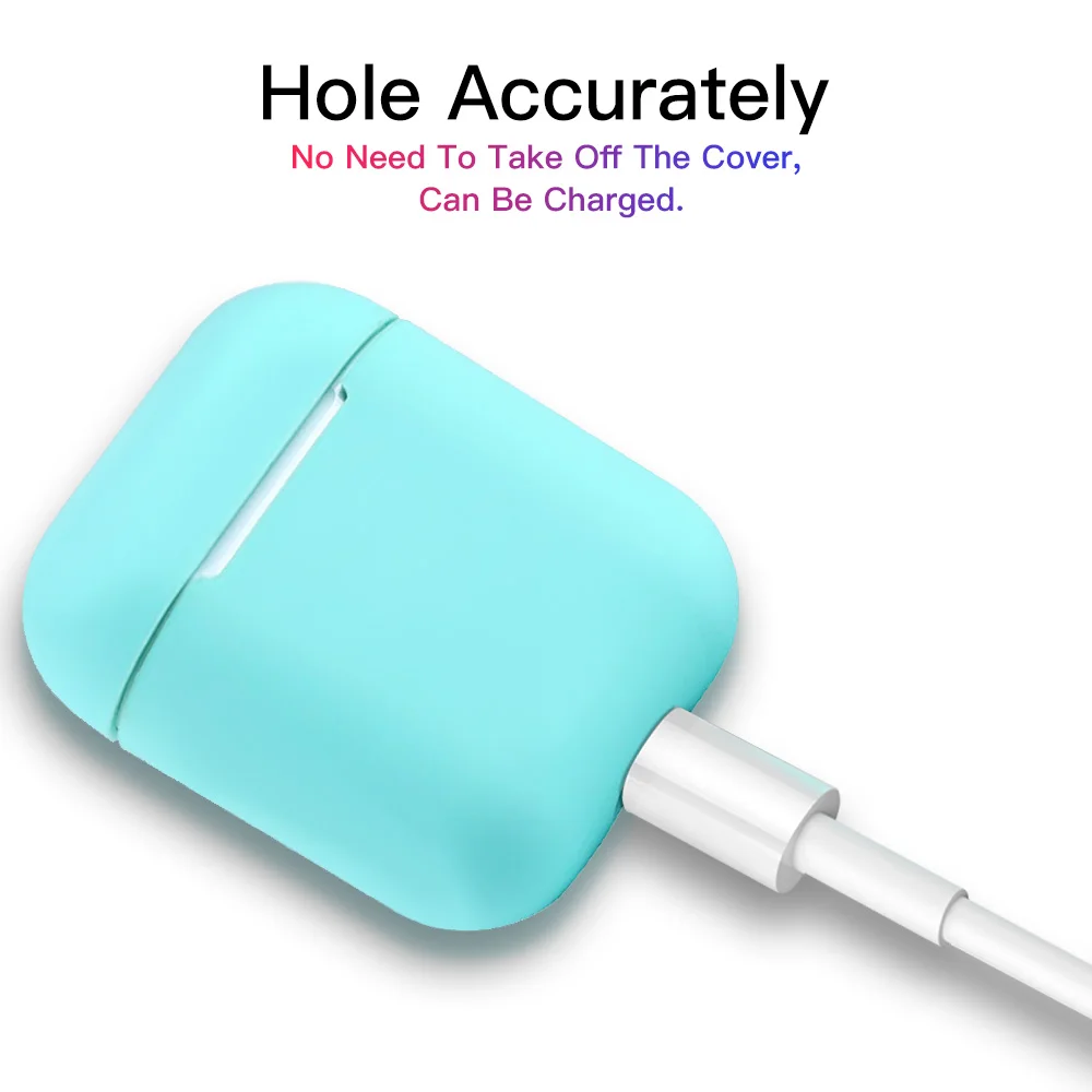 Мягкий силиконовый чехол FONKEN для оригинальных Airpods, чехол, защитный чехол для наушников, сумка для Airpods, зарядная коробка, TWS, Bluetooth наушники