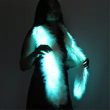 Светодиодный светильник-шарф Boa, светящийся, мигающий, веселый, новинка, шарфы для рейва, аксессуары, одежда, наряд, костюм горящего человека, праздничная часть