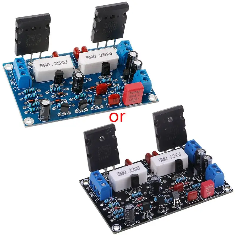 

2SC5200+2SA1943 Dual DC 35V 100W Mono Channel HIFI Audio After Class Amplifier
