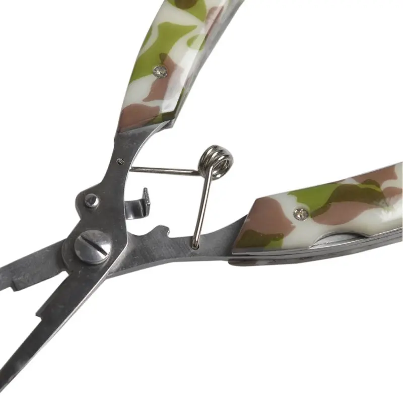

Multi-Functional Stainless Steel Road Pliers Camouflage Belt Knife Road Pliers Open Double Ring Cutting Line Pressure Fishing Gr