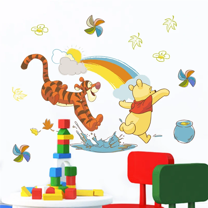 Cartoon Winnie The Pooh Animal Wall Decals Kids Room Nursery Home Decor 40*60cm Disney Wall Stickers Pvc Mural Art Diy Wallpaper Cartoon Winnie The Pooh Animal Wall Decals Kids Room Nursery Home Decor 40*60cm Disney Wall Stickers Pvc Mural Art Diy Wallpaper