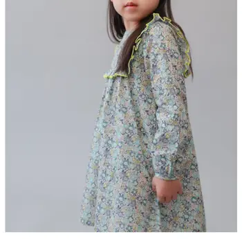 

Zmhyaoke 2020 Girls Dress High Quality Children's Dresses Birthday Princess Dress Cotton Floral Print Dresses