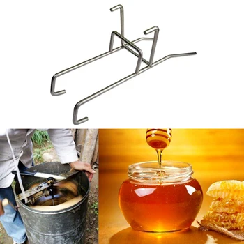 

11.8 Inch Bee Honey Bucket Rack Holder Beekeeping Tool Stainless Steel Beekeepers Easy Pour Honey Farm Bee Honey Bucket Stand