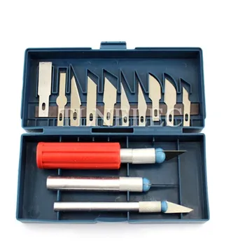 

Paper Cutting Tools Art Knife Nicking Tool Suit Carving Knife Pad Pasting Art Knife 13pcs Cutter Head Model Knife