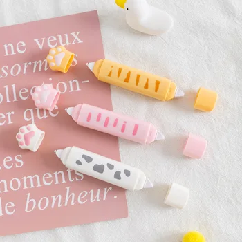 

kawaii Cat Claw Multi-function 2 in 1 4M Correction Tape + 3M Dot Glue Tape Set School Corrector Student Error Tape Pen Supplies