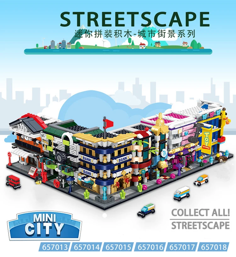 Legoing City House Street View Model Building Blocks Compatible Legoeds Creator Expert House Bricks Children Toys Christmas Gift
